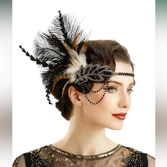 ✨ COMPLETE 1920s FLAPPER OUTFIT – WORN ONCE Perfect New years– $140 RETAIL SZ XL - Picture 15 of 16